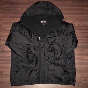 Totes Black Fleece lined rain coat/ Jacket 2XL